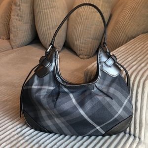 Authentic Burberry shimmer check shoulder bag